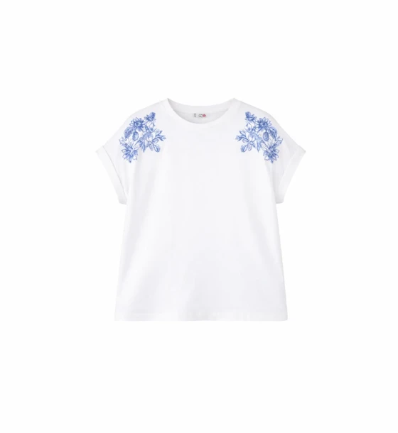 Floral Embroidered T-Shirt