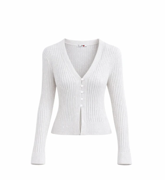 Vكارديجان بياقة